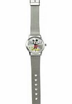 Disney by Ingersoll Mens Mickey Silver Mesh Watch