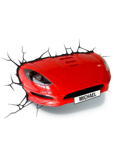 Red Sports Car 3D LED Wall Light