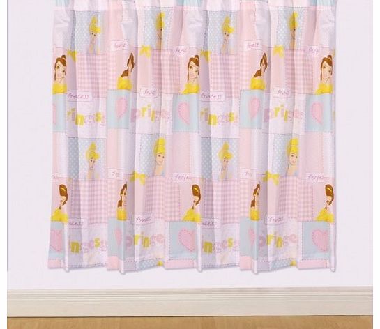 Disney Childrens/Kids Girls Disney Princess Designed Curtain Set (66 inch x 54 inch) (Pink)