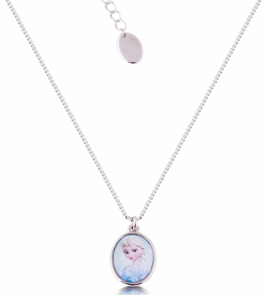Disney Couture 14kt White Gold Plated Frozen Elsa Cameo