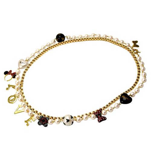 Gold Plated and Ivory Pearls Minnie Mouse Mawi