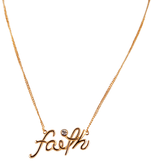 Gold Plated Faith Necklace from Disney Couture