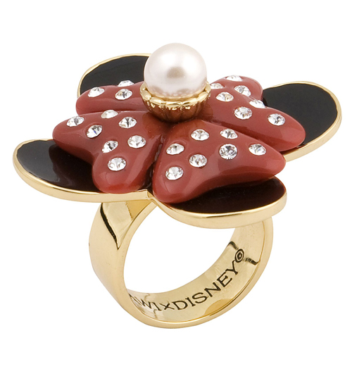 Gold Plated Minnie Mouse Mawi Bow Pearl and