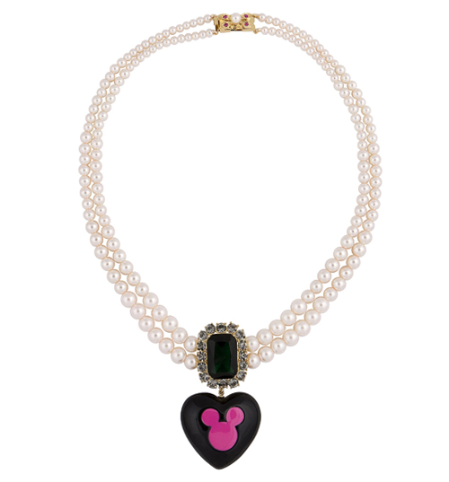 Ivory Pearl and Gold Plated Minnie Mouse Mawi
