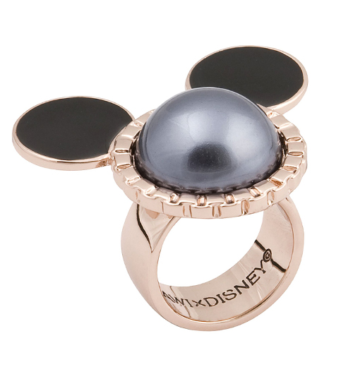 Rose Gold Plated and Black Pearl Minnie Mouse