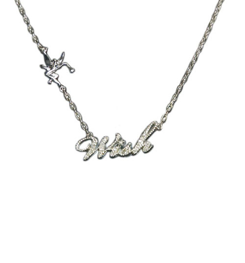 Silver Plated Tinkerbell Wish Necklace from