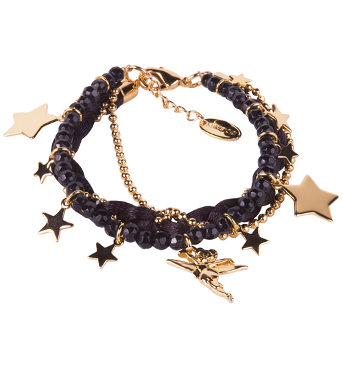 Starry Tinkerbell Multi Strand Charm Bracelet