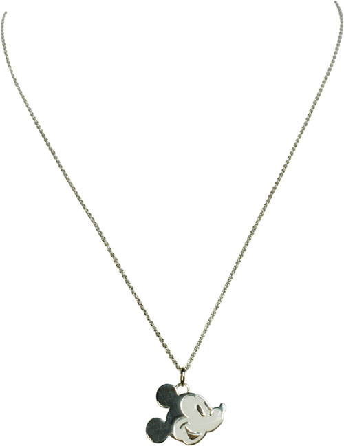 Sterling Silver Mickey Mouse Face Necklace from Disney Couture