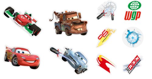 Disney Decofun, Disney Cars Foam Elements Box 10