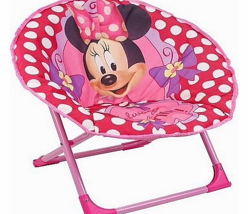 Design Minnie Mouse Moon Chair with Material, 50 x 50 x 47 cm, Red