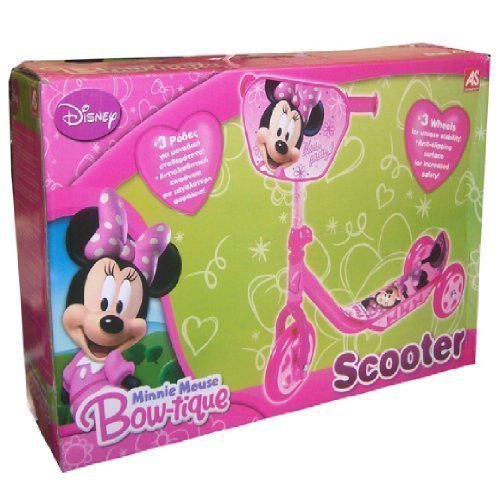  MINNIE MOUSE 3 WHEEL PINK SCOOTER OUTDOOR CHILDRENS XMAS GIFTS BOW GIRLS