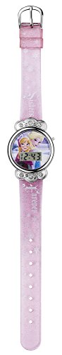 Disney Frozen childrens quartz Watch with LCD Dial digital Display and transparent plastic Strap FROZ3