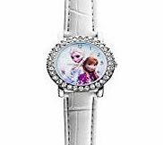 Disney Frozen Girls Analog Wrist Watch New White Diamante Elsa Anna Jewellery