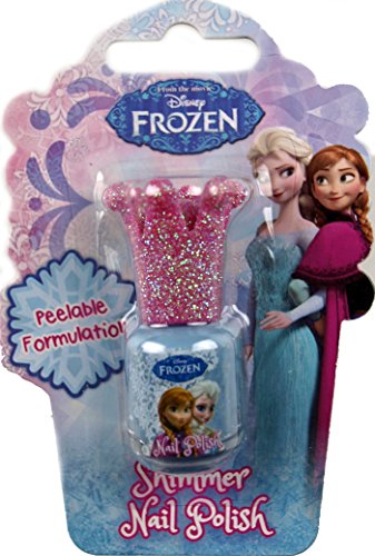 Disney Frozen Girls Nail Polish - Peel Formula - Soft Shimmer Ice Blue
