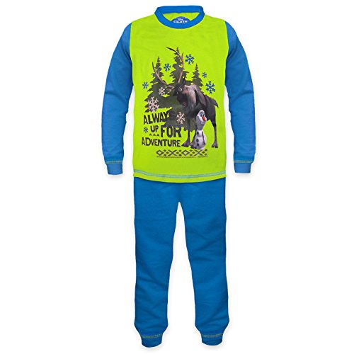 Disney Frozen Official Gift Toddler Boys Kids Long Pyjamas Green 2-3 Years