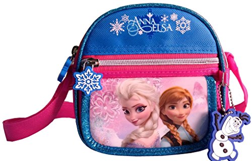 Princess Elsa & Princess Anna Small Zipped Sling Bag with Front, Mini Cross Body Bag, Shoulder Bag for kids