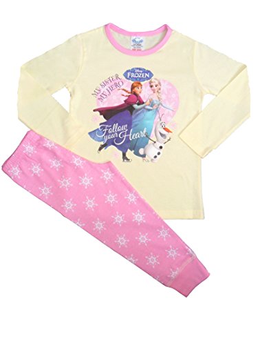 Frozen Pyjamas Girls Pink Cotton Pyjama Set (7-8 Years)