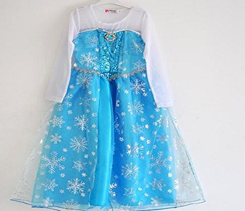 Disney FROZEN QUEEN ELSA STYLE GIRLS PRINCESS FANCY DRESS COSTUME (3-4 YEARS)