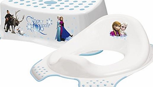 Disney Frozen Toddler Toilet Training Seat amp; Step Stool Combo - White