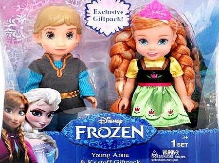Disney Frozen Young Anna And Kristoff Toddler Doll Giftpack
