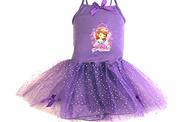 Disney Girls Disney Princess Sofia The First Sequin Ballet Tutu Dress (5-6 Years)