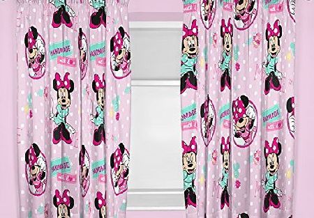 Disney Junior Character world 54-Inch Disney Minnie Mouse Handmade Curtains, Multi-Colour