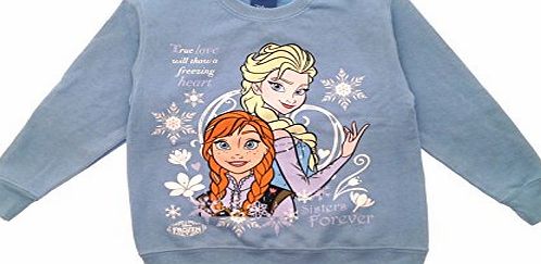Disney Kids Girls Boys Official Disney Frozen Elsa Anna Childrens Sweater Jumper Sweatshirt Size 7-8 Years