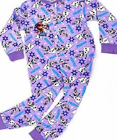 Disney Kids Girls Disney Frozen Queen Elsa Anna Olaf Sven Onesies Pyjamas Pjs Nightwear Fancy Dress Up Size UK 7-8 Years