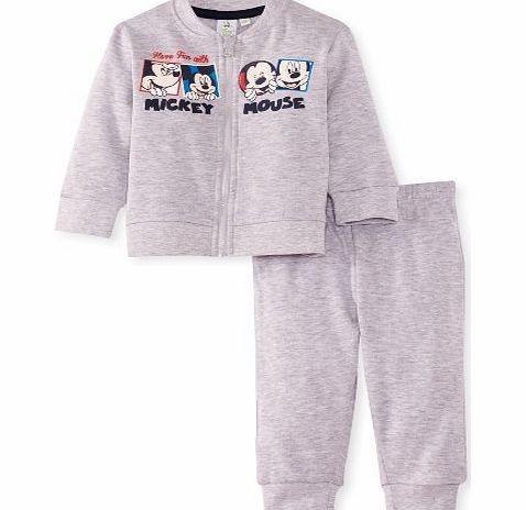 Disney Mickey Mouse Baby Boys Tracksuit Set, Grey, 6 Months