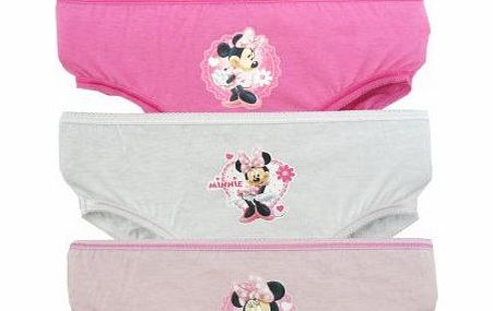 Disney Minnie Mouse 3 Girls Pants / Knickers - Pink - 3-4 Years