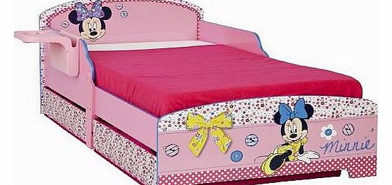 Disney Minnie Mouse Toddler Bed with Underbed Storage/ Bedside Shelf