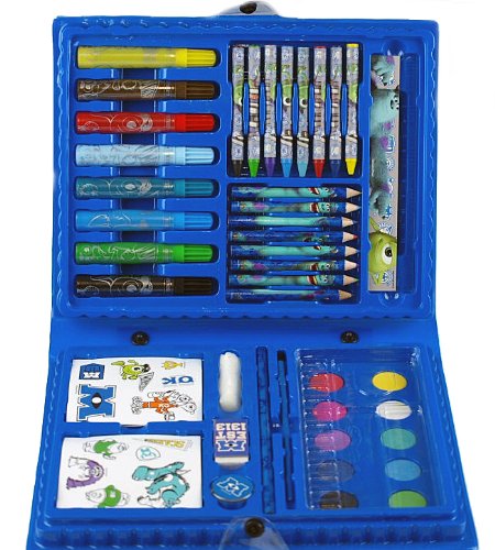 Disney Monsters University 50 Piece MEGA Art And Colouring Box Carry Case Gift Set