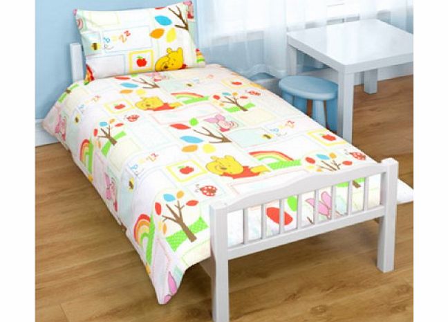 NEW DISNEY BABY JUNIOR TODDLER COT BED SET DUVET QUILT COVER PILLOWCASE BEDDING (WINNIE THE POOH)