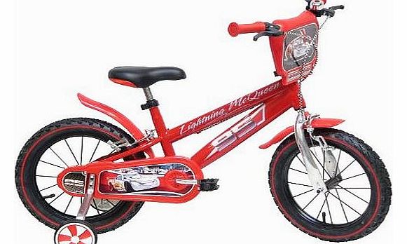Disney Official 14`` Disney Cars Bicycle BMX Bike With Stabilisers