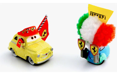 Pixar Cars - Diecast Movie Moments - Ferrari Luigi and Guido