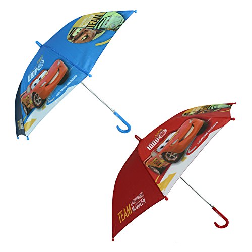 Disney Pixar Cars 2 Lightening McQueen Character Umbrella Rain Dome Brolly Boys Kids Children School Nursery Gift