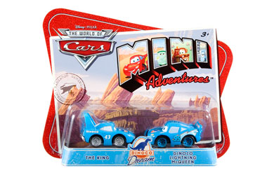 disney Pixar Cars Mini Adventures - The King and Dinoco Lightning McQueen
