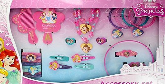 Disney Princess 25 Piece Kids Hair amp; Jewellery Accessory Gift Set