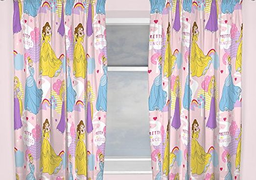 Disney Princess Character world 72-Inch Disney Princess Enchanting Curtains, Multi-Colour