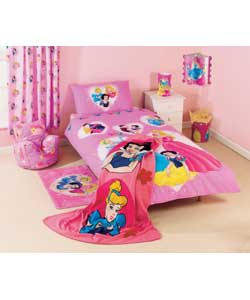 DISNEY Princess Dreams Single Duvet Cover Set - Pink