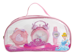 Disney Princess LCD Watch, Alarm Clock and Hairbrush Gift S