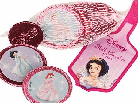 Disney Princess Milk Chocolate Coins in a Pink Bag - 60g