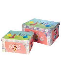 Princess Set of 2 Storage Boxes