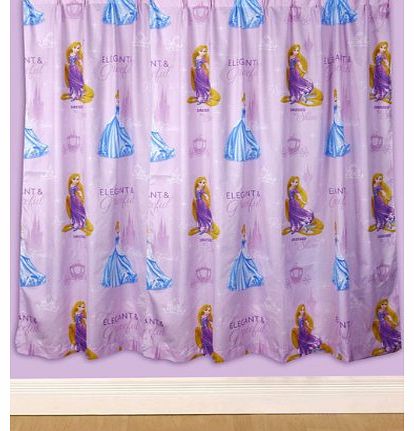 Princess Sparkle 54`` Curtains + Blackout Curtain Lining - 66 inch Wide x 51 inch Drop.