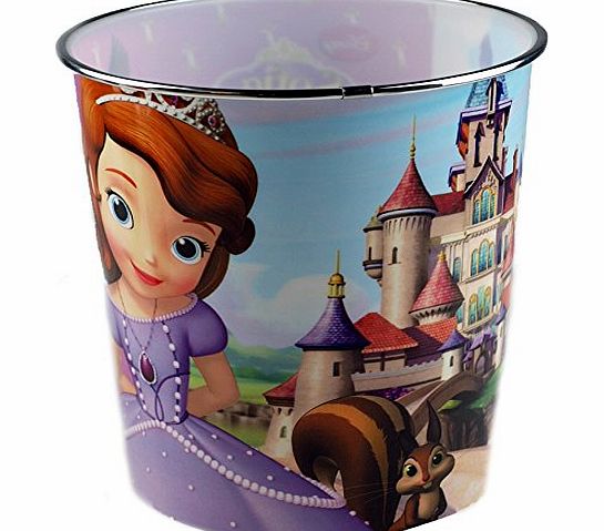 Disney Sofia The First Princess Lilac Childrens Bedroom Waste Paper Bin
