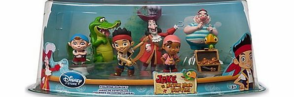 Disney Store Disney Jr. Jake and the Never Land/Neverland Pirates 7 Piece Action Figure Figurine Gift Play Set