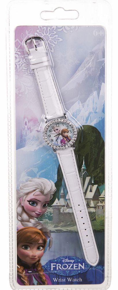 DISNEY White Frozen Diamante Watch