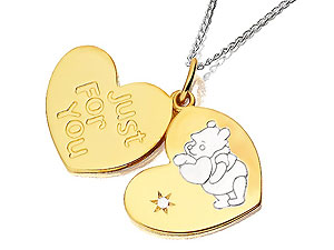 disney Winnie the Pooh Gold Plated Silver Double