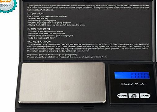 DKMHAHAHA Pocket Scale, Portable Digital Scale with Back-lit LCD Display, Elite Digital Pocket Scale 200 x 0.01g, Mini scales 200g, Mini Digital Weighing Scale, HAHAHA