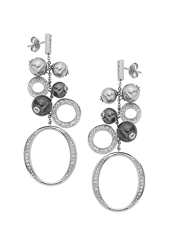 Circles Steel, Cubic Zirconia and Pearl